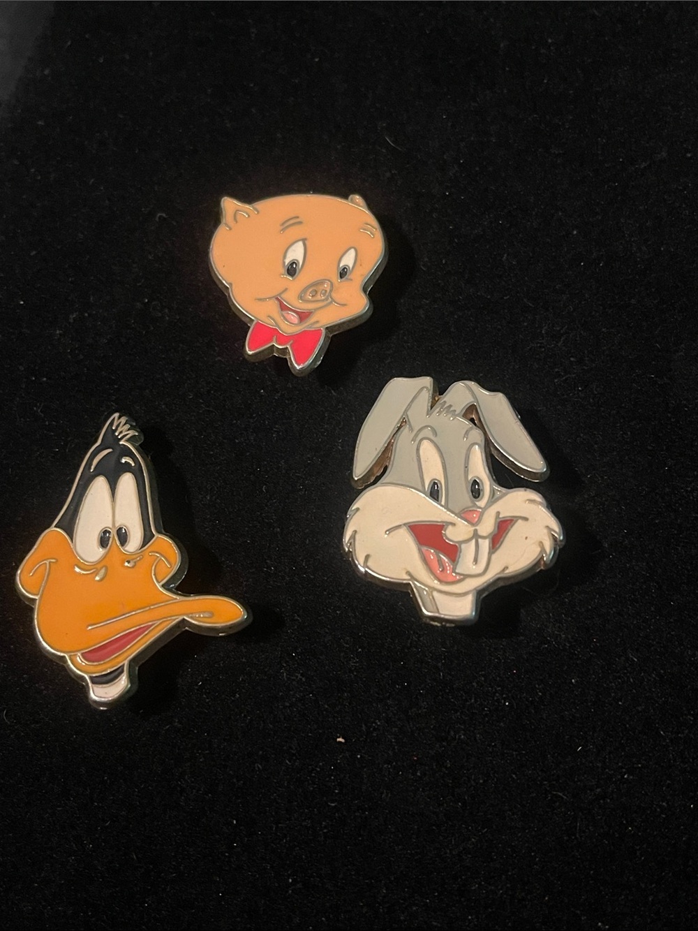 Vintage Warner Bros. Button Covers - Daffy Duck Porky Pig Bugs Bunny